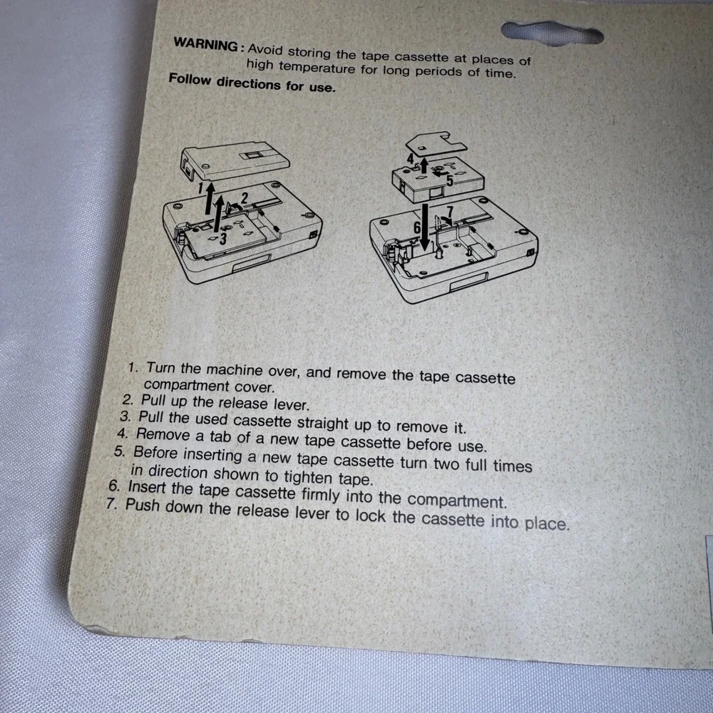 Brother P-Touch TC-33 Laminated Label Tape 12mm 1/2